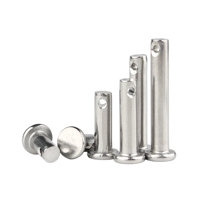 Sporting M3 M4 M5 M6 M8 M10 Stainless Steel 304 Shaft Flat Head Pins with Hole P - £23.56 GBP