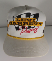 VTG Levi Garrett Three Stripe Hat K Products Rope Brim Snapback Racing 70s - $24.71