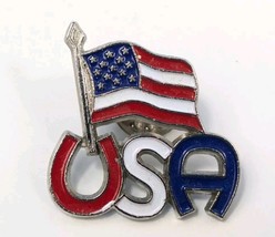 USA Flag Combo America United States Lapel Pin Hat Tac VTG - $7.22 CAD