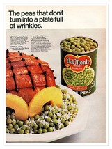 Del Monte Early Garden Peas Side-Dish Recipe Vintage 1968 Full-Page Maga... - £7.77 GBP