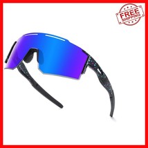 Retro Sea Blue Polarized Sports Sunglasses with UV400 Protection for Out... - $748.45 MXN