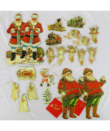 Lot of 21 Merrimack Victorian Christmas Die Cut Ornaments Santas Angels ... - $36.61