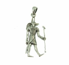 Solid 925 Sterling Silver Ancient Egyptian God ANUBIS Pendant God of Afterlife - £21.49 GBP
