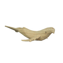 Scratch &amp; Dent 8 Inch Hand Carved Whale Wooden Sculpture Figurine - £15.65 GBP
