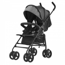 Lightweight Stroller Compact Easy Fold Adjustable Backrest Dark Gray/Black - £82.84 GBP