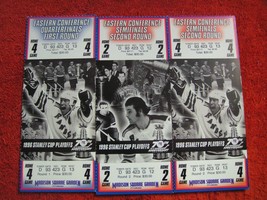 LOT OF 3 NY Rangers 1996 Stanley Cup Playoffs Quarter/Semifinals Ticket ... - $22.28