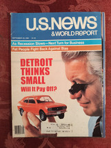 U S NEWS World Report Magazine September 29 1980 Detroit Making Small Cars? - £11.27 GBP