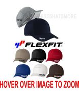 FLEXFIT Baseball Cap V-Flex Twill Fitted Hat Mid Profile S/M L/XL 5001 N... - £11.20 GBP+