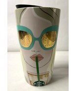 Starbucks Los Angeles LA Girl Sunglasses Ceramic Coffee Travel Mug 12 OZ - $35.43