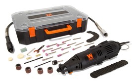 WEN 1-Amp Variable Speed Rotary Tool, 100+ Accessories, Carrying Case An... - £17.81 GBP