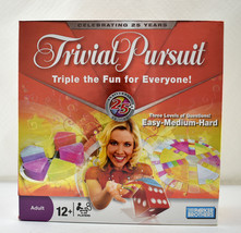 Trivial Pursuit 25th Anniversary Edition Board Game 3 Levels of Question... - £26.25 GBP