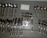 45 pieces Rogers Co Stainless Flatware Dream Rose Pattern Korea Mixed Lot - £44.10 GBP