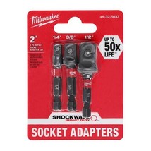 Milwaukee Shockwave Impact Duty Socket Adapter Set, (3-Piece), Model# 48... - $213.01 MXN
