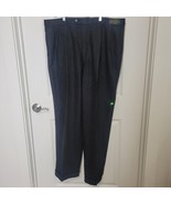 Bill Blass Vtg Wool Cashmere Cuffed Trouser Pants Sz 42x32 Gray Pleated ... - $47.37 CAD