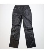 Vintage 90s Streetwear Womens Size 8 Babydoll Leather Straight Leg Pants... - $1,350.26 MXN