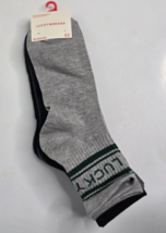 Lucky Brand 5 Pairs Pack Mens Mid Crew Socks NEW Gray Black Shoe Size 6-12 - £11.91 GBP