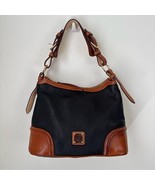 DOONEY &amp; BOURKE Pebble Grain Leather Hobo Shoulder Handbag Tan Brown &amp; B... - $150.00
