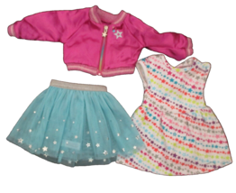 American Girl Truly Me Sparkle &amp; Shine Outfit Jacket, Dress &amp; Skirt - £23.70 GBP
