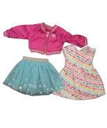 American Girl Truly Me Sparkle &amp; Shine Outfit Jacket, Dress &amp; Skirt - £23.64 GBP