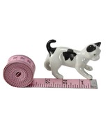 Vintage Ceramic Cat Kitten Figurine Gray Tabby Kitty Playful Stance Japan - £15.78 GBP