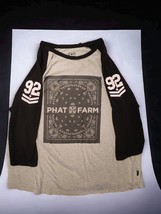 Phat Farm Long Sleeve T Shirt Tee 4XL Bandana Logo Army 92 Sleeves Vtg Y... - £28.31 GBP