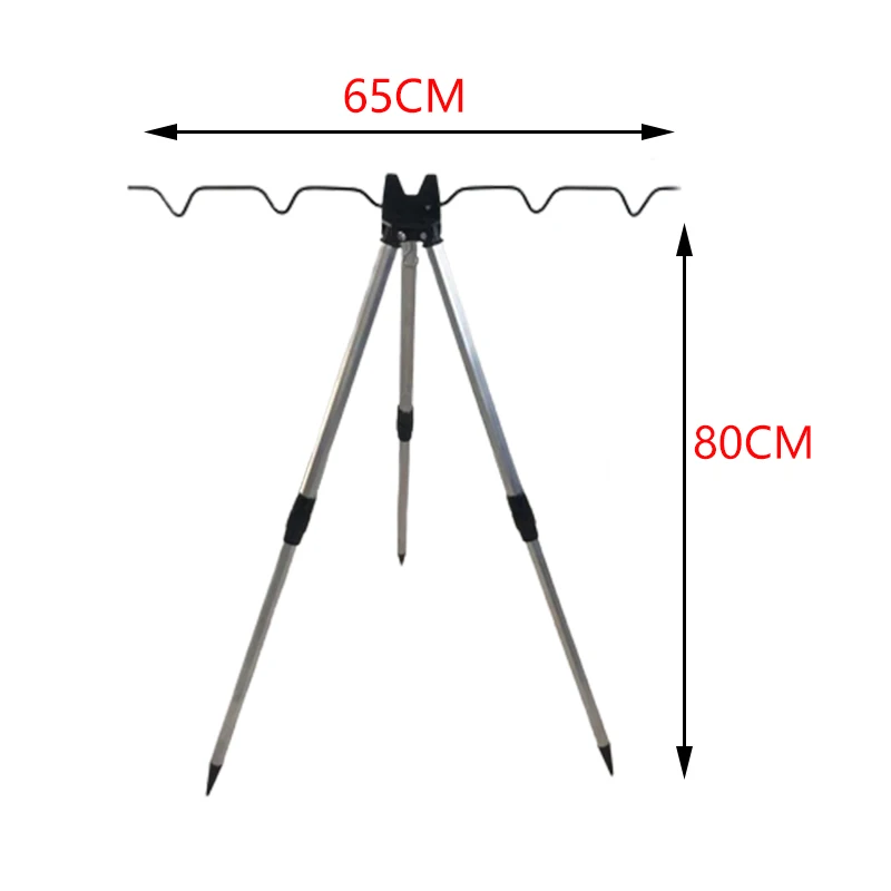 Fishing Pole Support Fe 3-folded Fishing Rod Rest Base Load-ing Telescopic Fishi - £143.41 GBP