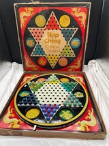 Pressman Toy Corp Hop Ching Chinese Checkers Tin Board Rotating Marble S... - £23.20 GBP