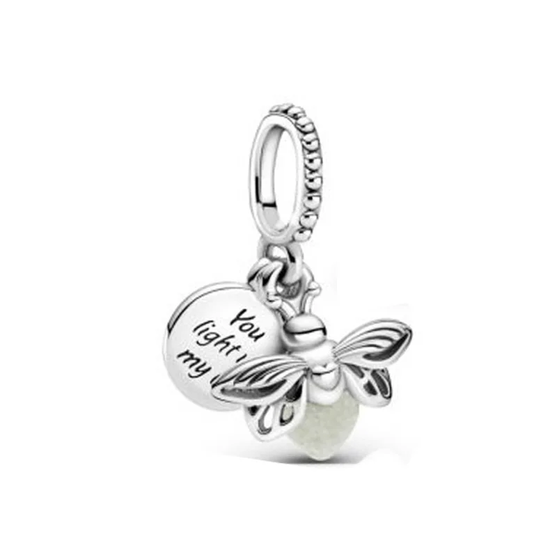 Play Original 925 Sterling Silver A White Pink Purple Dog Chicken Charms Fit Ori - £23.15 GBP