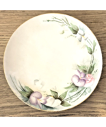 Hand Painted, Purple &amp; Pink, Flower Plate 6&quot; (Gotham) Austria, signed Du... - $220.51 MXN