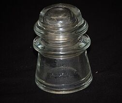 Hemingray No 17 Clear Glass Insulator RR Railroad Telegraph Tool USA Vin... - $9.89