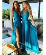 Straps Slit Side Bridesmaid Dresses for Wedding Party  - £78.30 GBP+