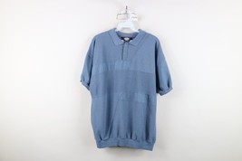 Vintage 90s Streetwear Mens Size XL Faded Ribbed Knit Pullover Polo Shir... - $49.45