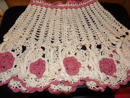 Crocheted Skirt for Child or Doll 10&quot; X 12&quot; Tie Waist Detail - £11.33 GBP