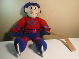 Art&#39;s Toy Hockey Player Plush puppet. 18&quot; tall. w/ 13.5&quot; long mini wooden stick. - £6.83 GBP