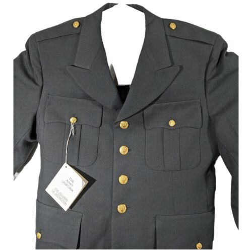 Primary image for The Army Uniform Green Blazer Mens 41R Soldier Distinction Jacket Gold Buttons