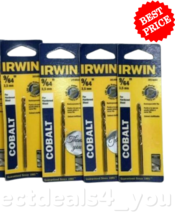 Irwin 3016009 9/64&quot; Cobalt  Drill Bit Pack of 4 - £14.21 GBP