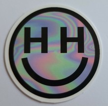 Multicolor Smile Face With H H For Eyes Round Sticker Decal Cool Embellishment - £1.76 GBP