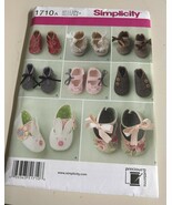 INFANT BABY UNISEX UNCUT SIMPLICITY 1710 SEWING PATTERN SHOES BOOTIES SIZE S M L - $11.88