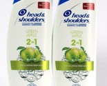 2 Bottles Head &amp; Shoulders 13.5 Oz Green Apple 2 In 1 Shampoo &amp; Conditioner - $28.99