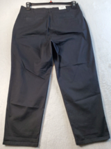 Crown &amp; Ivy Pants Womens Size 8 Black Cotton Pockets Belt Loops Flat Front - £7.90 GBP