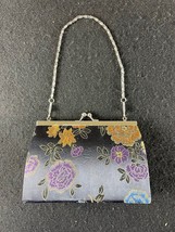Vintage Asian Silk Purse With Gold Tone and Chain - £27.68 GBP