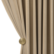 Anyhouz 250cm Light Pawn High Quality Modern Wool Velvet Blackout Curtains for L - £154.99 GBP