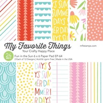 My Favorite Things Single Sided Paper Pad 6&quot;X6&quot; 2 Fun In The Sun - £8.20 GBP