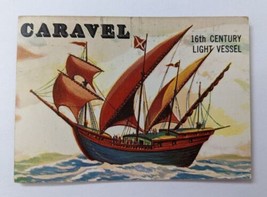 Trading Card Vtg 1955 TOPPS Rails &amp; Sails #134 CARAVEL 16th Century Ligh... - $9.99