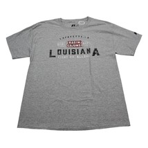 UL Ragin Cajuns Shirt Mens M Gray Red Black Football Short Sleeve Tee - $18.69