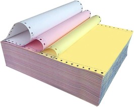 Half Sheet (9.5&quot;X5.5&quot;) 3 Part Continuous Feed Carbonless, White/Pink/Yellow - $54.98