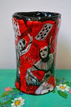 Hand Made One of a Kind Vase/ Brush / Pencil Pot &quot;Carnival &quot;.Signed. Unique - £15.74 GBP