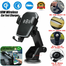Qi Wireless Fast Charging Car Charger Mount Holder Stand 2 in 1 for Cell... - £14.84 GBP