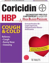 Coricidin HBP Antihistamine Cough &amp; Cold Suppressant Tablets for People with Hig - £70.97 GBP