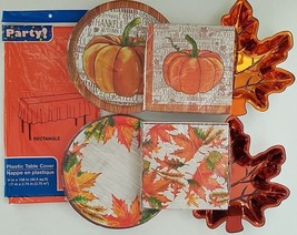 Fall Harvest Thanksgiving Luncheon Plates, Napkins, Table Covers, Select: Type - £2.39 GBP
